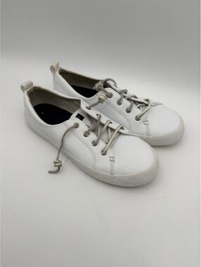 Sperry Woman’s 8.5 White Leather Casual Sneakers